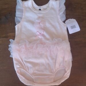 Pink Ruffled Baby Onesie
